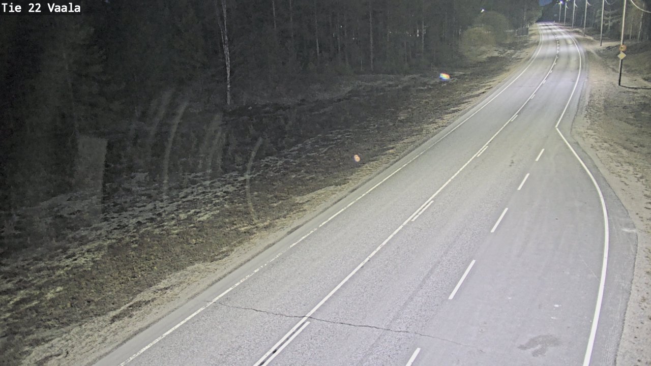 Weather Camera Image Road 22 Vaala, Vaala, Pohjois-Pohjanmaa