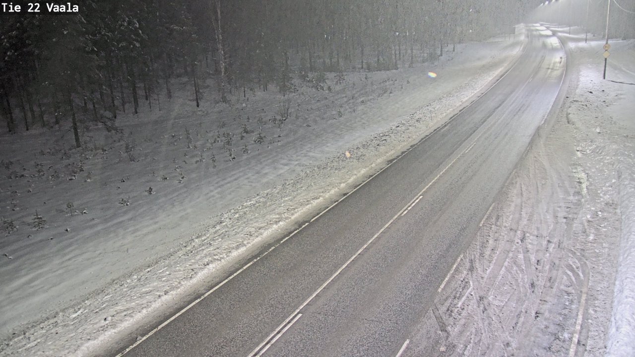 Weather Camera Image Väg 22 Vaala, Vaala, Pohjois-Pohjanmaa
