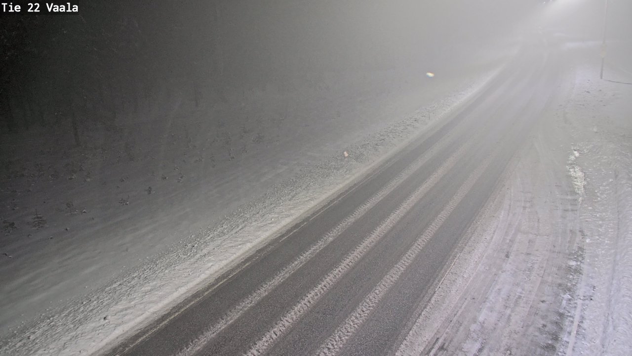 Weather Camera Image Road 22 Vaala, Vaala, Pohjois-Pohjanmaa