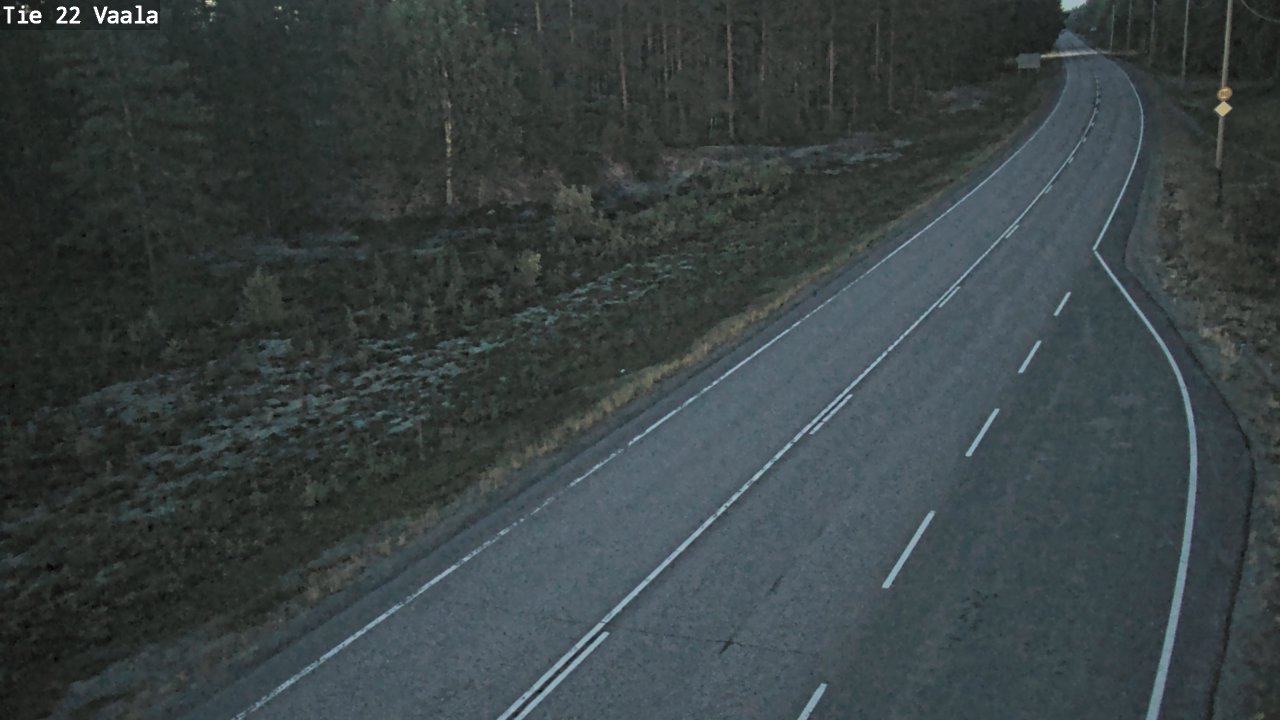Weather Camera Image Road 22 Vaala, Vaala, Pohjois-Pohjanmaa