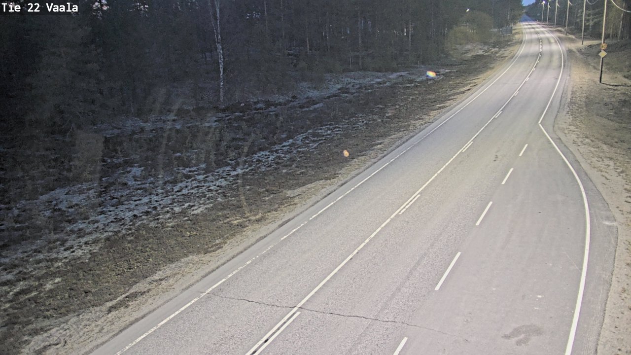 Weather Camera Image Road 22 Vaala, Vaala, Pohjois-Pohjanmaa