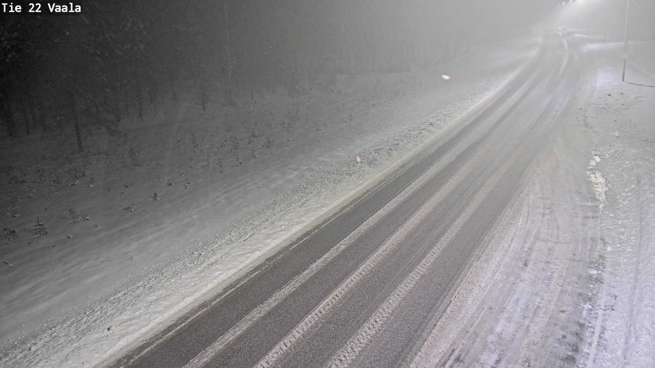 Weather Camera Image Road 22 Vaala, Vaala, Pohjois-Pohjanmaa