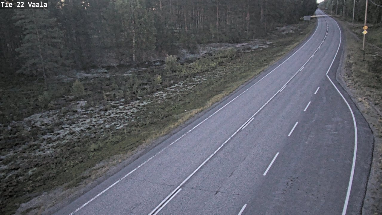 Weather Camera Image Road 22 Vaala, Vaala, Pohjois-Pohjanmaa