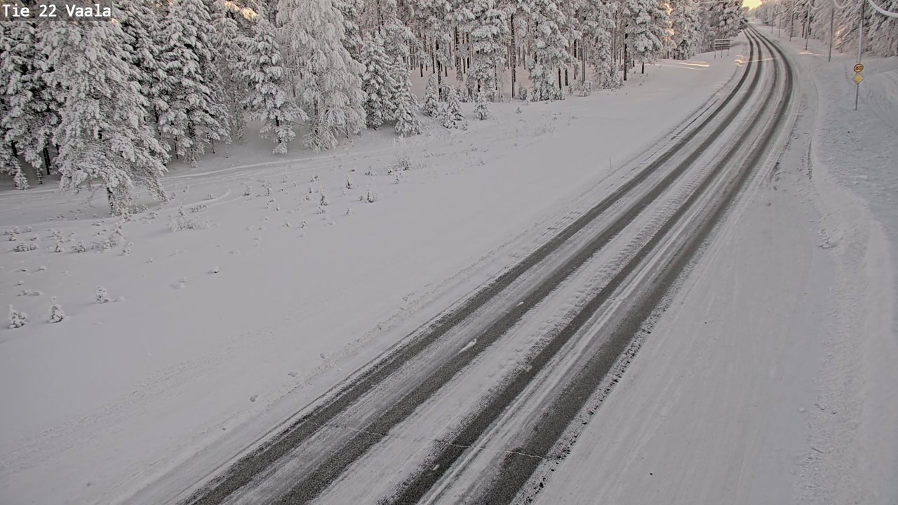 Weather Camera Image Road 22 Vaala, Vaala, Pohjois-Pohjanmaa