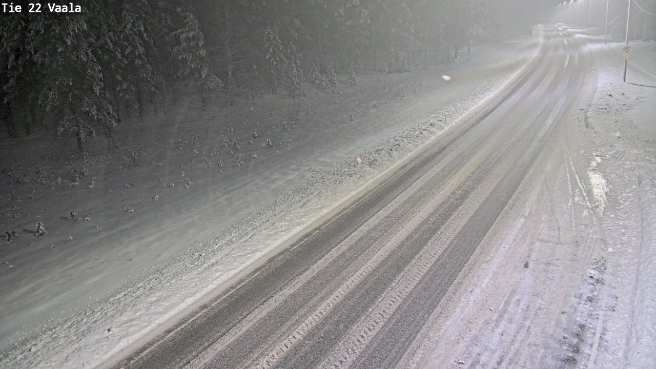 Weather Camera Image Road 22 Vaala, Vaala, Pohjois-Pohjanmaa