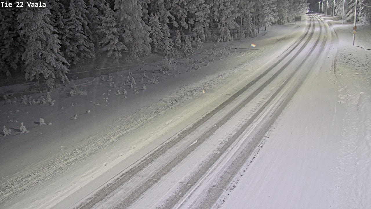 Weather Camera Image Road 22 Vaala, Vaala, Pohjois-Pohjanmaa