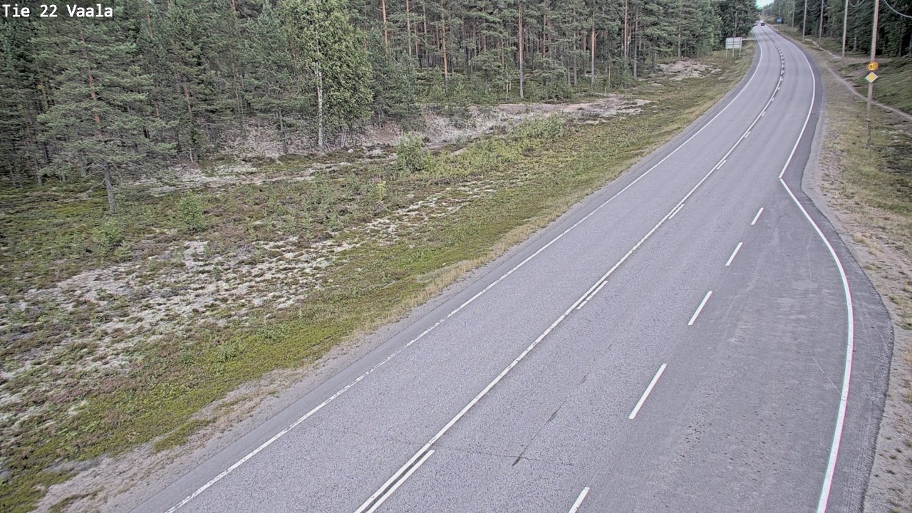 Weather Camera Image Road 22 Vaala, Vaala, Pohjois-Pohjanmaa