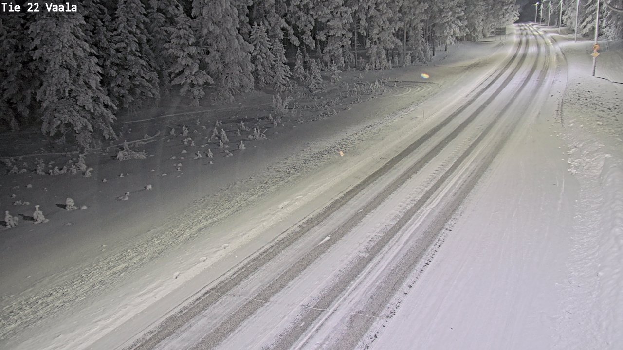 Weather Camera Image Road 22 Vaala, Vaala, Pohjois-Pohjanmaa