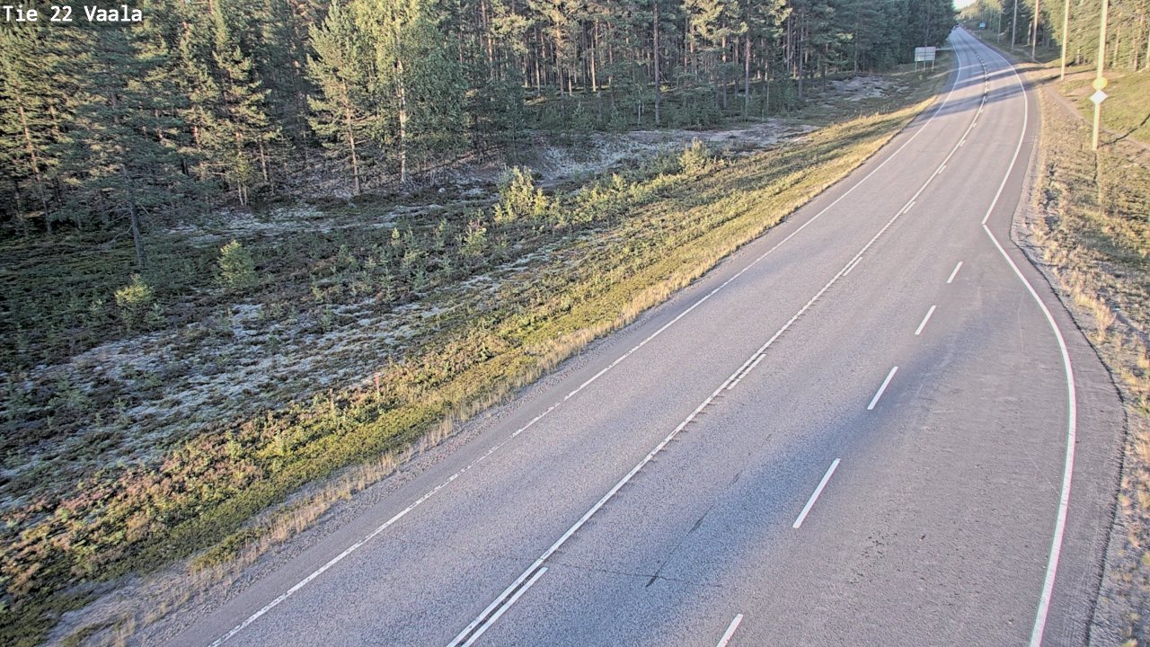 Weather Camera Image Road 22 Vaala, Vaala, Pohjois-Pohjanmaa