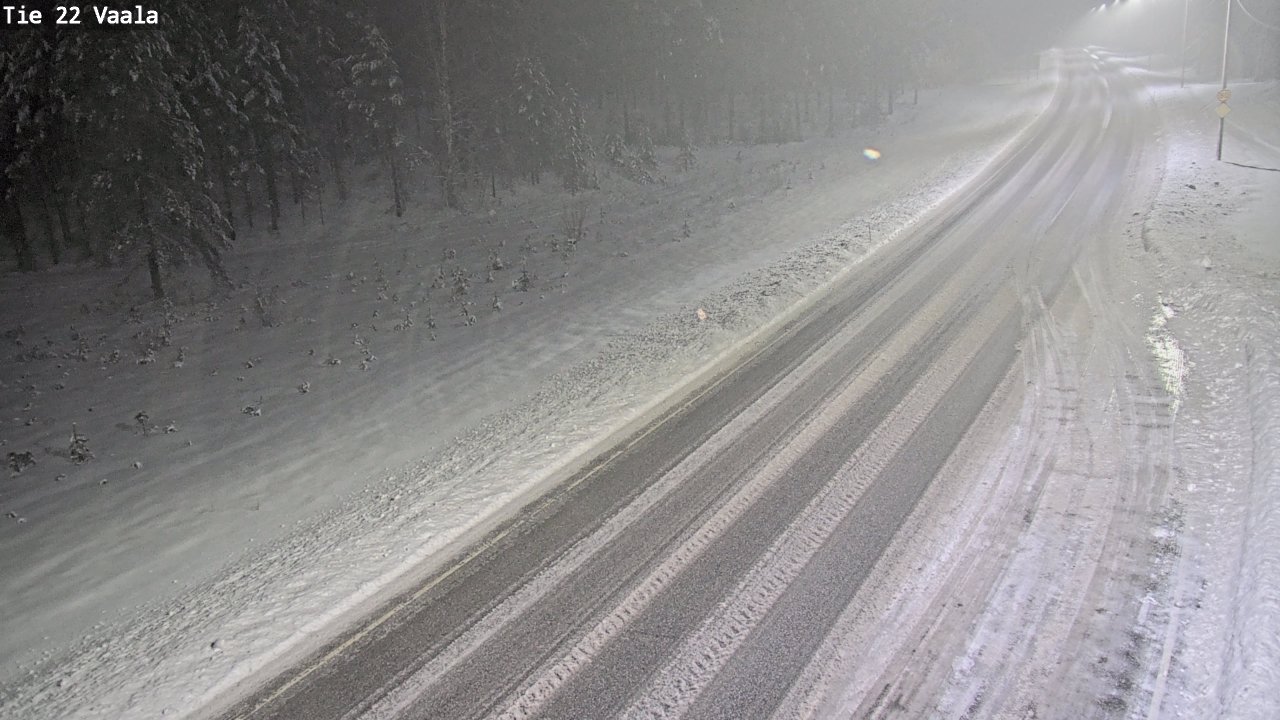 Weather Camera Image Road 22 Vaala, Vaala, Pohjois-Pohjanmaa
