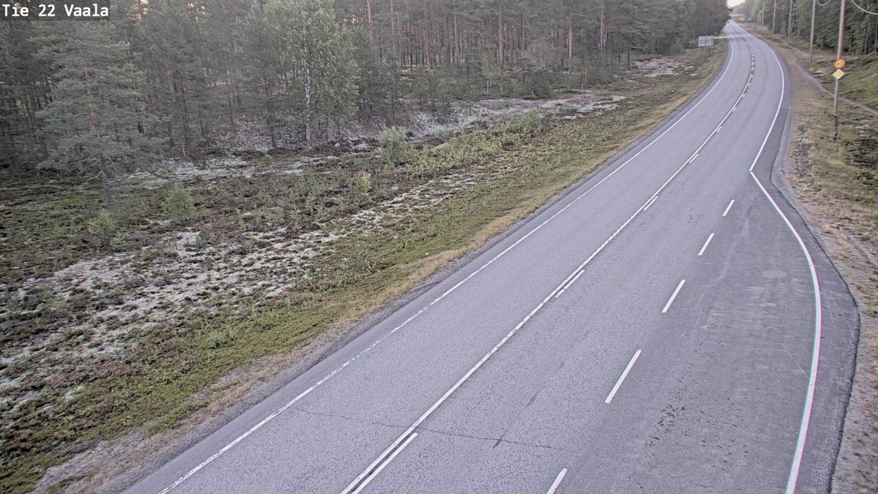 Weather Camera Image Road 22 Vaala, Vaala, Pohjois-Pohjanmaa