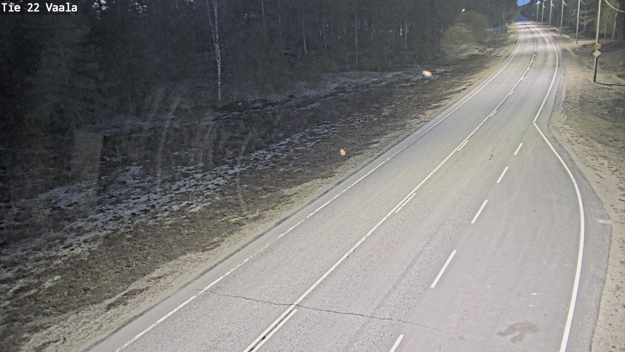 Weather Camera Image Road 22 Vaala, Vaala, Pohjois-Pohjanmaa