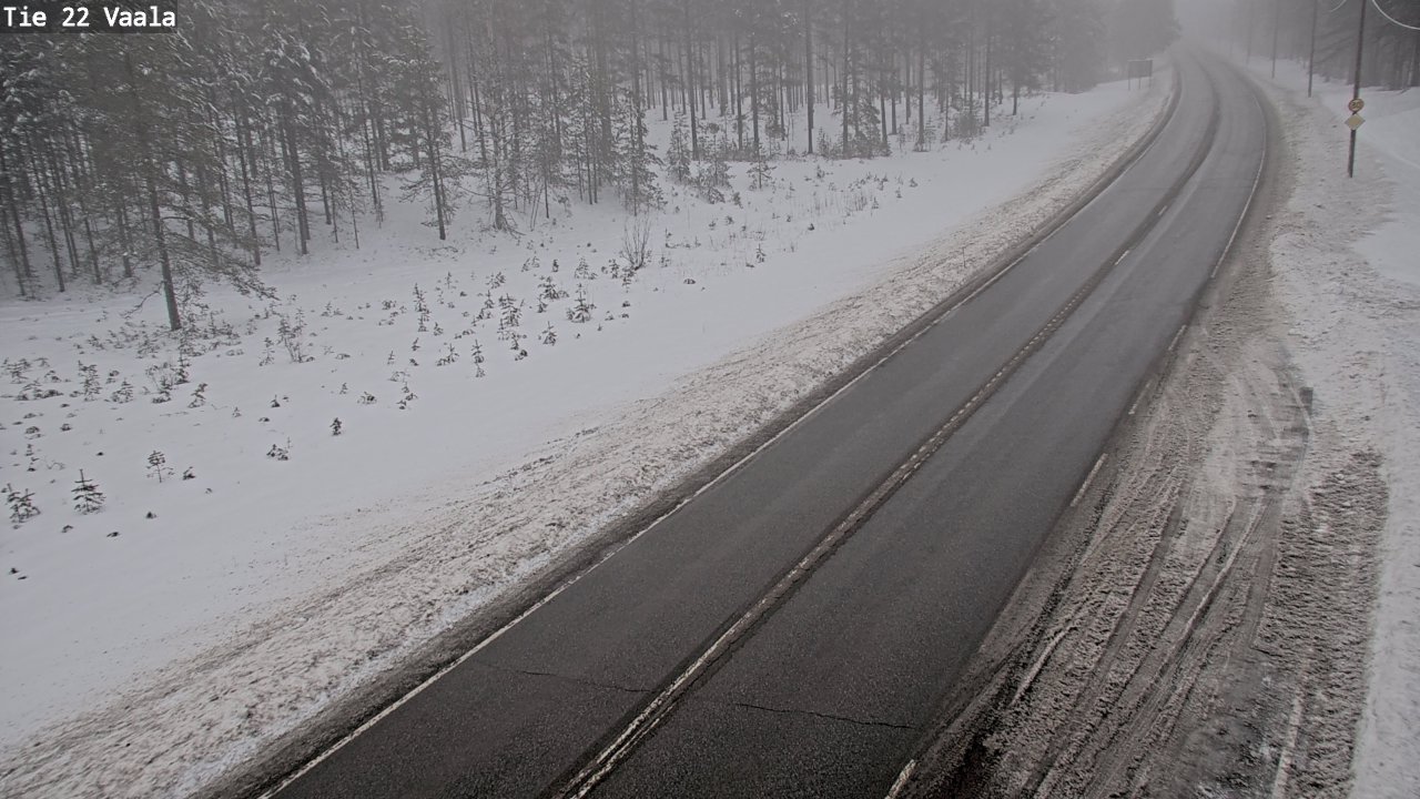 Weather Camera Image Road 22 Vaala, Vaala, Pohjois-Pohjanmaa