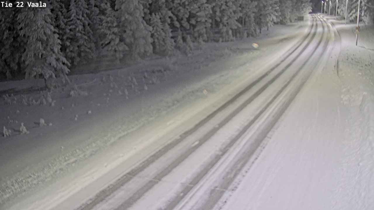 Weather Camera Image Road 22 Vaala, Vaala, Pohjois-Pohjanmaa