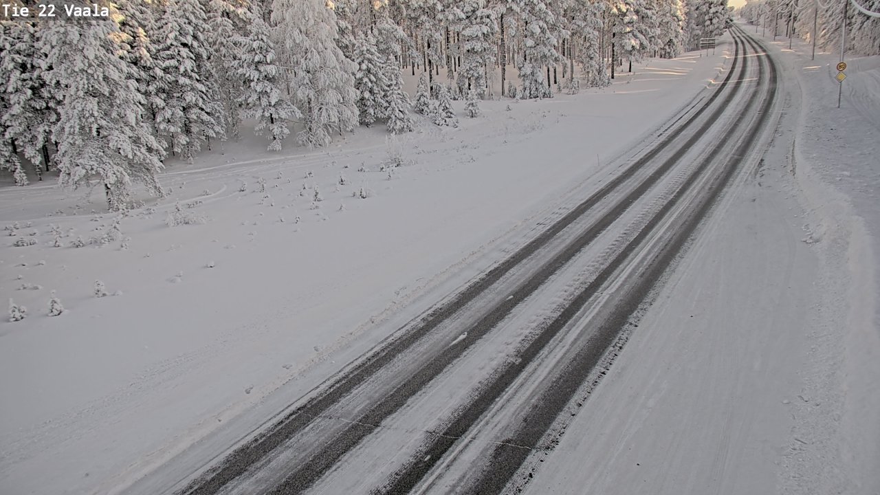 Weather Camera Image Road 22 Vaala, Vaala, Pohjois-Pohjanmaa
