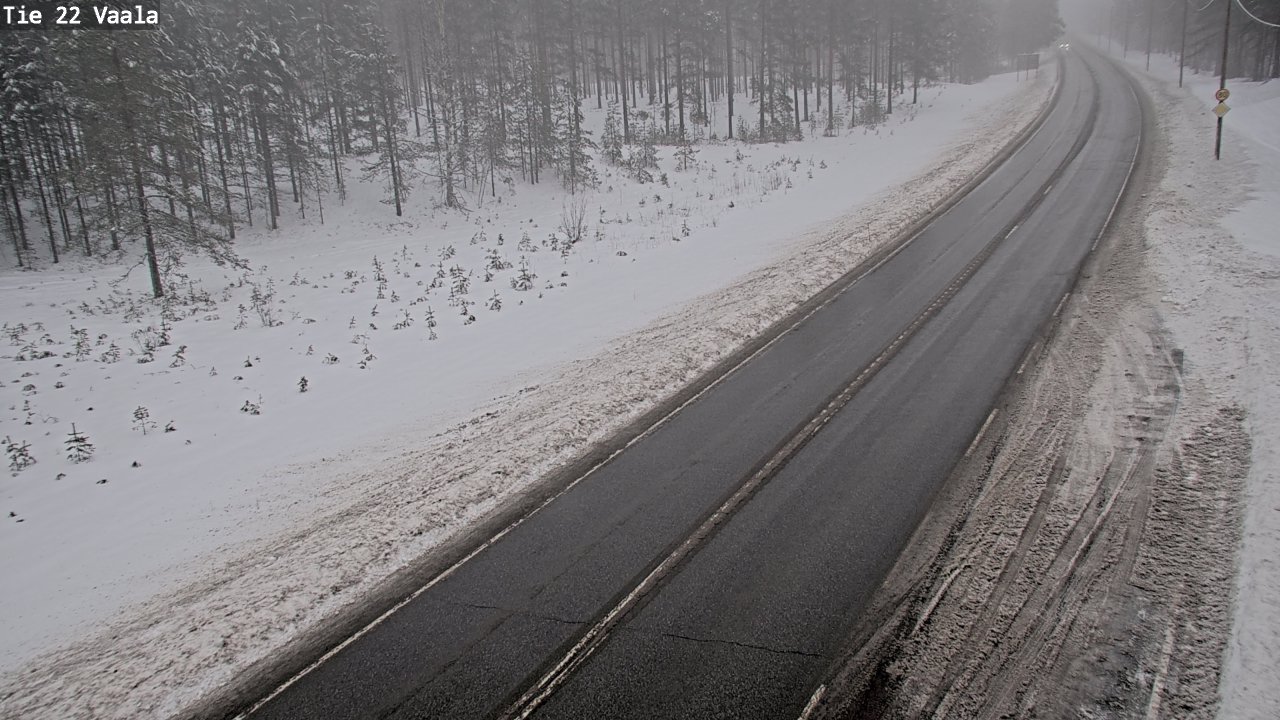 Weather Camera Image Road 22 Vaala, Vaala, Pohjois-Pohjanmaa