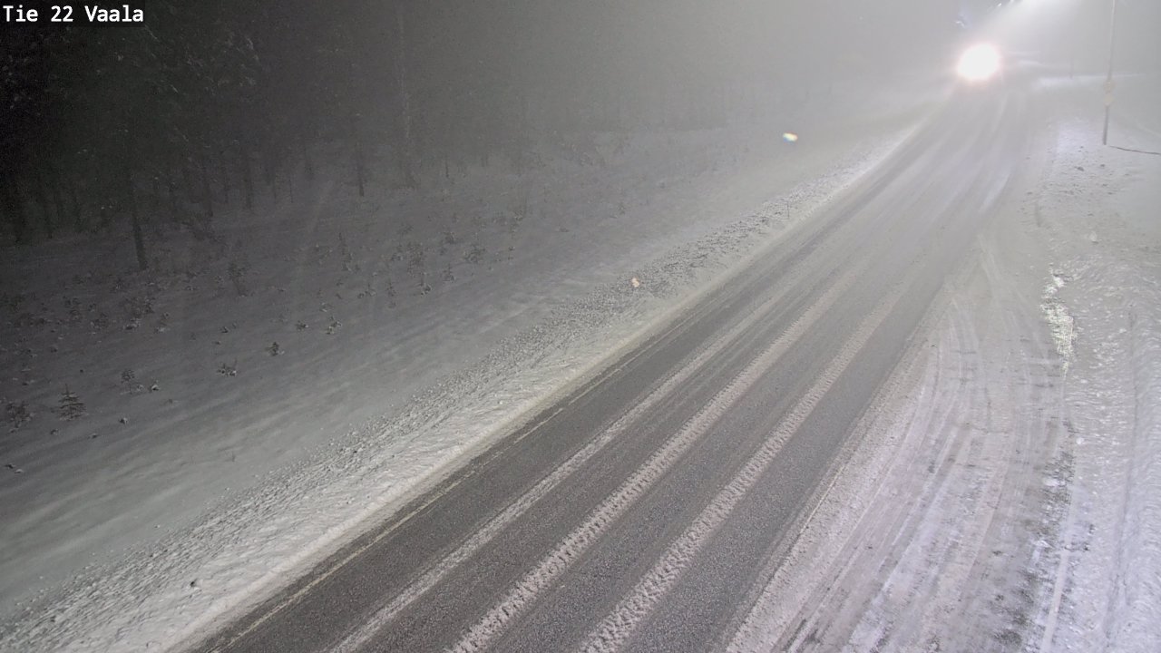 Weather Camera Image Road 22 Vaala, Vaala, Pohjois-Pohjanmaa