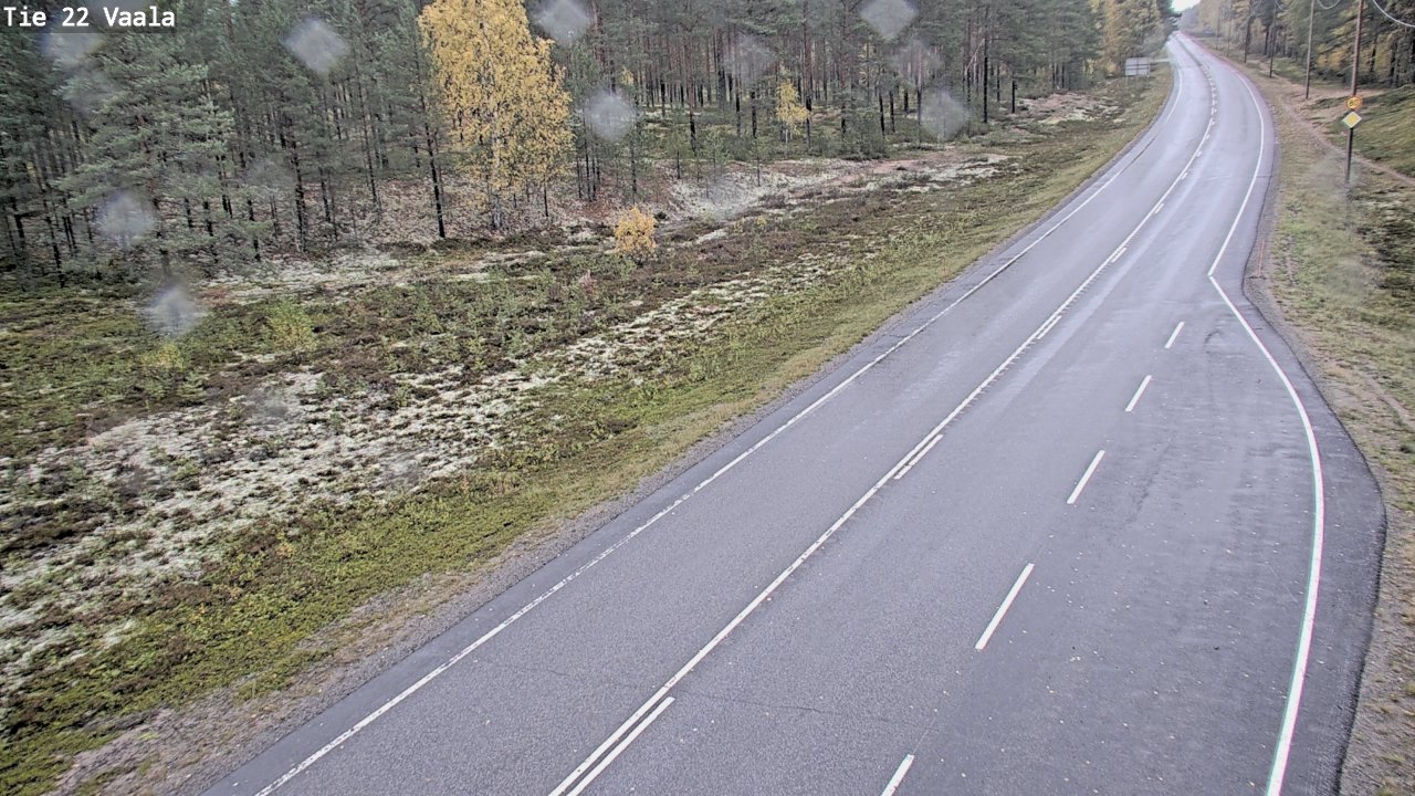 Weather Camera Image Road 22 Vaala, Vaala, Pohjois-Pohjanmaa