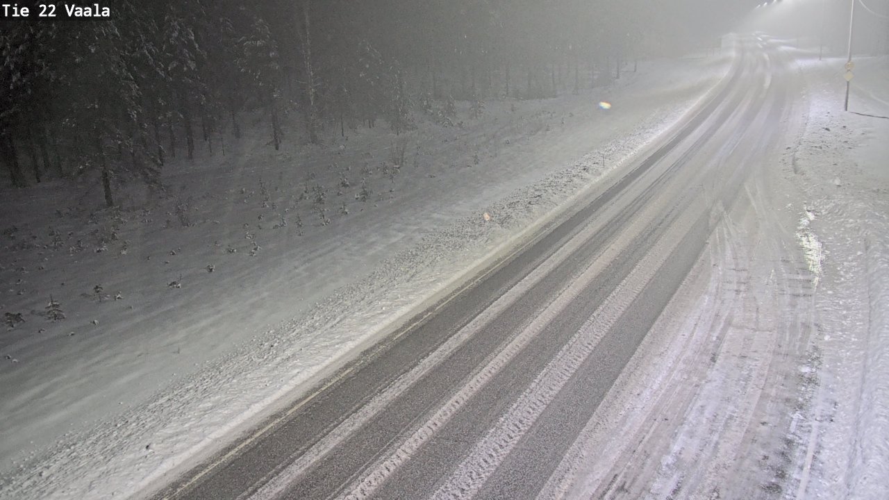 Weather Camera Image Road 22 Vaala, Vaala, Pohjois-Pohjanmaa