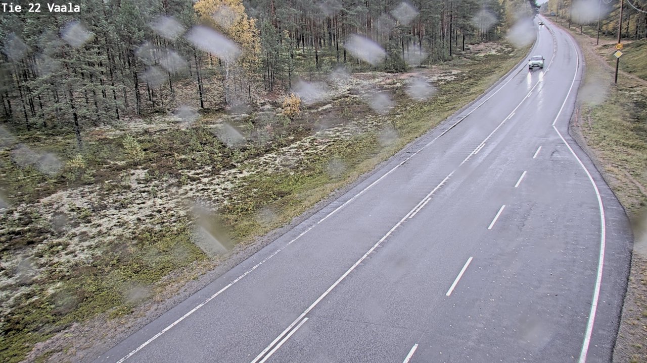 Weather Camera Image Road 22 Vaala, Vaala, Pohjois-Pohjanmaa