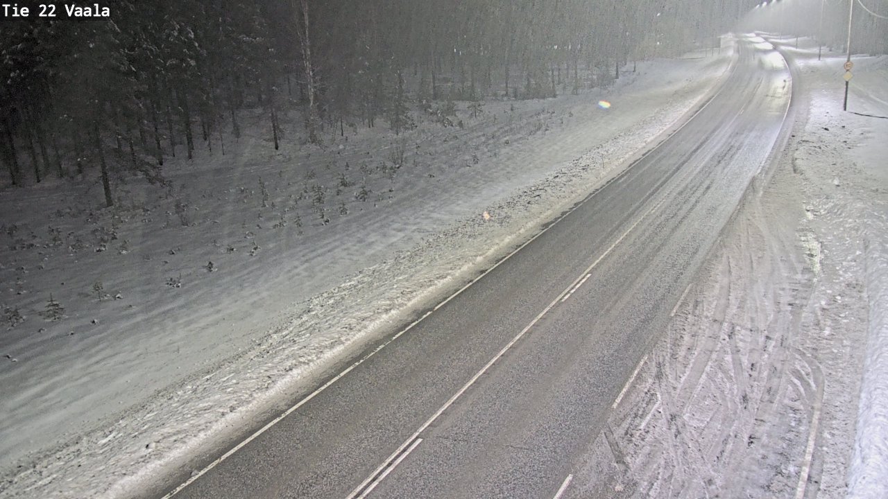 Weather Camera Image Väg 22 Vaala, Vaala, Pohjois-Pohjanmaa