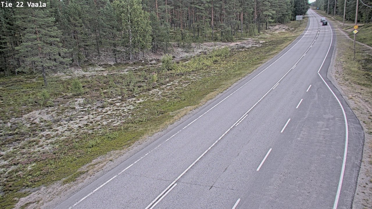 Weather Camera Image Road 22 Vaala, Vaala, Pohjois-Pohjanmaa
