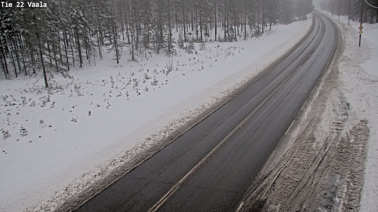 Weather Camera Image Road 22 Vaala, Vaala, Pohjois-Pohjanmaa