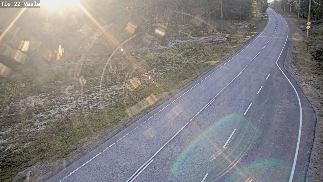Weather Camera Image Road 22 Vaala, Vaala, Pohjois-Pohjanmaa