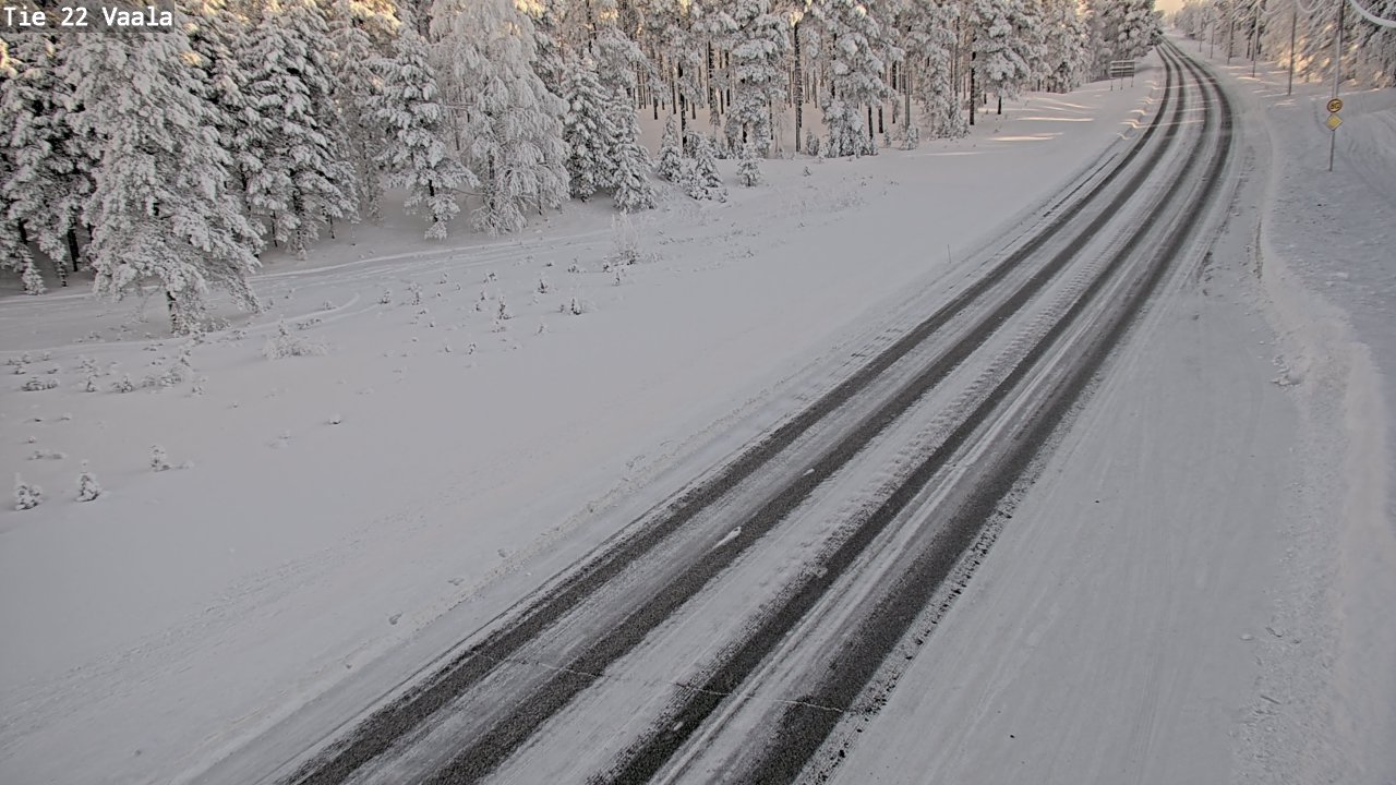Weather Camera Image Road 22 Vaala, Vaala, Pohjois-Pohjanmaa