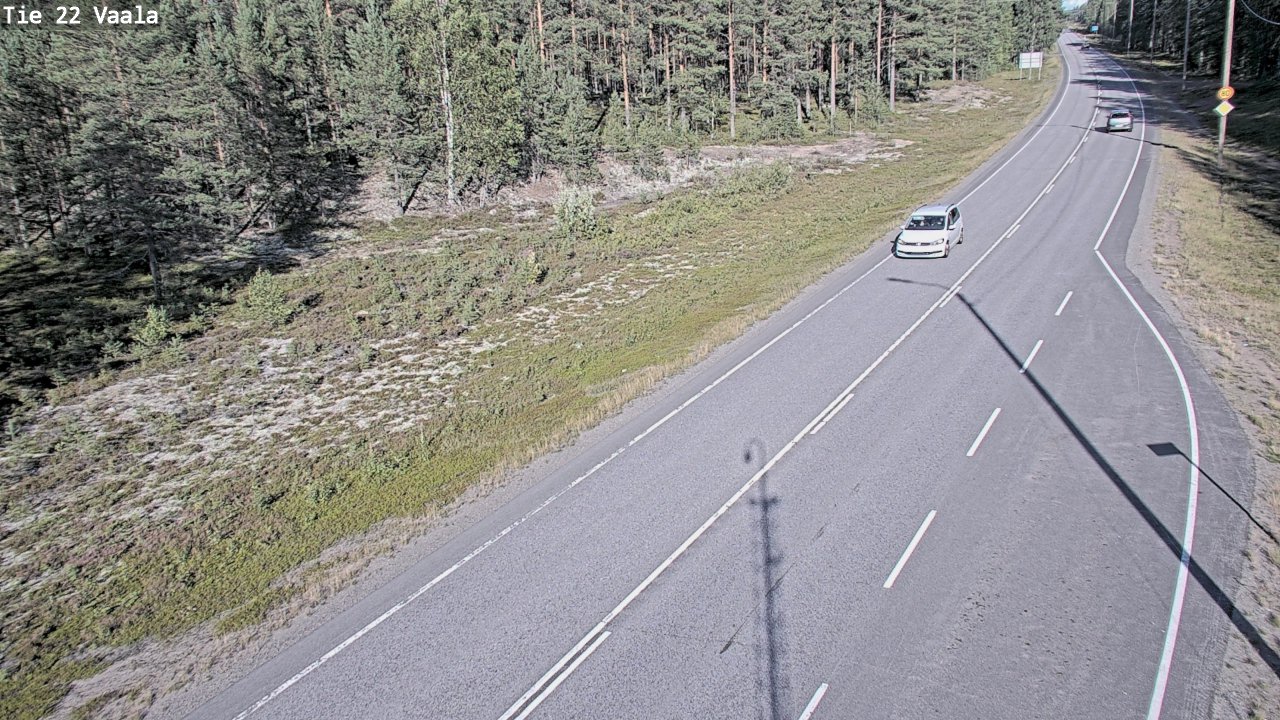 Weather Camera Image Road 22 Vaala, Vaala, Pohjois-Pohjanmaa