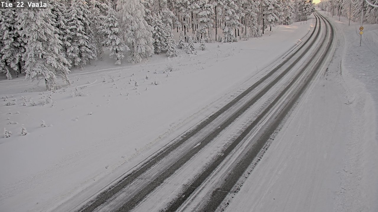 Weather Camera Image Road 22 Vaala, Vaala, Pohjois-Pohjanmaa