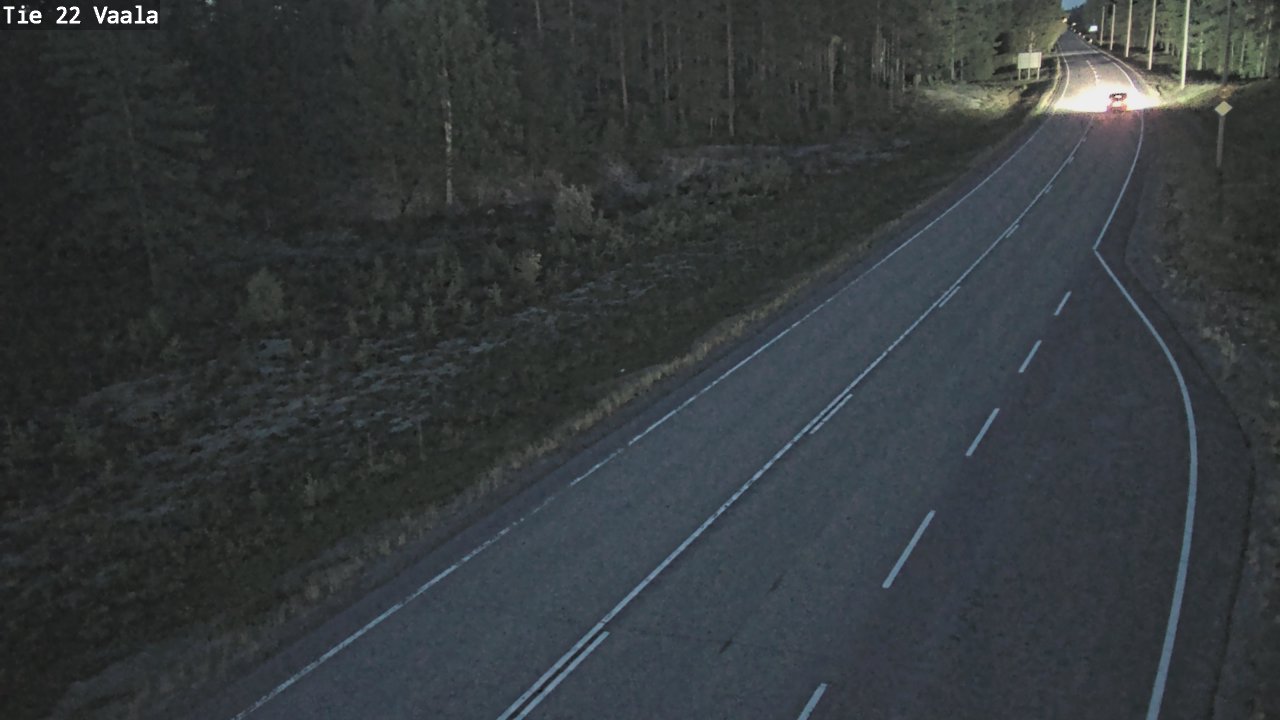Weather Camera Image Road 22 Vaala, Vaala, Pohjois-Pohjanmaa