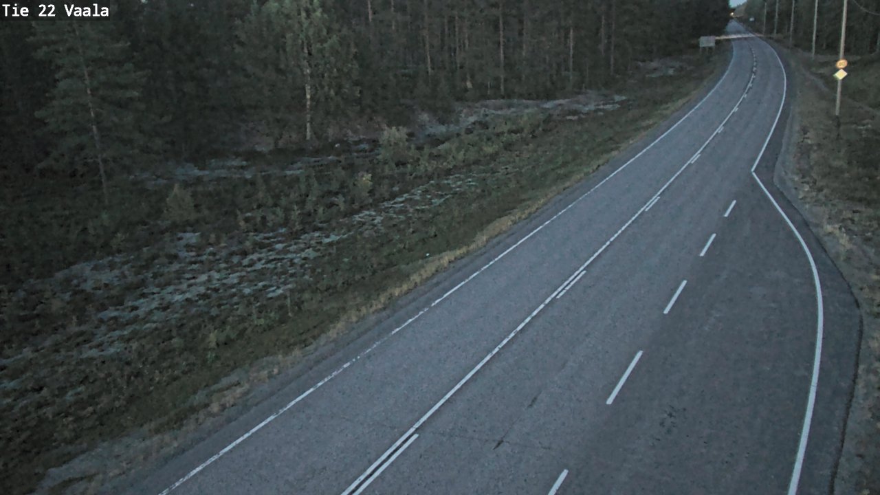 Weather Camera Image Road 22 Vaala, Vaala, Pohjois-Pohjanmaa