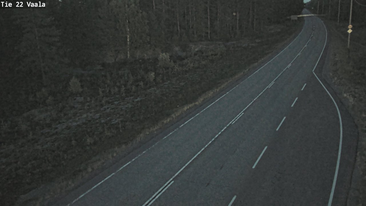 Weather Camera Image Road 22 Vaala, Vaala, Pohjois-Pohjanmaa