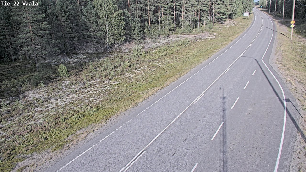 Weather Camera Image Road 22 Vaala, Vaala, Pohjois-Pohjanmaa