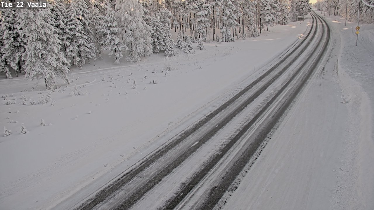 Weather Camera Image Road 22 Vaala, Vaala, Pohjois-Pohjanmaa