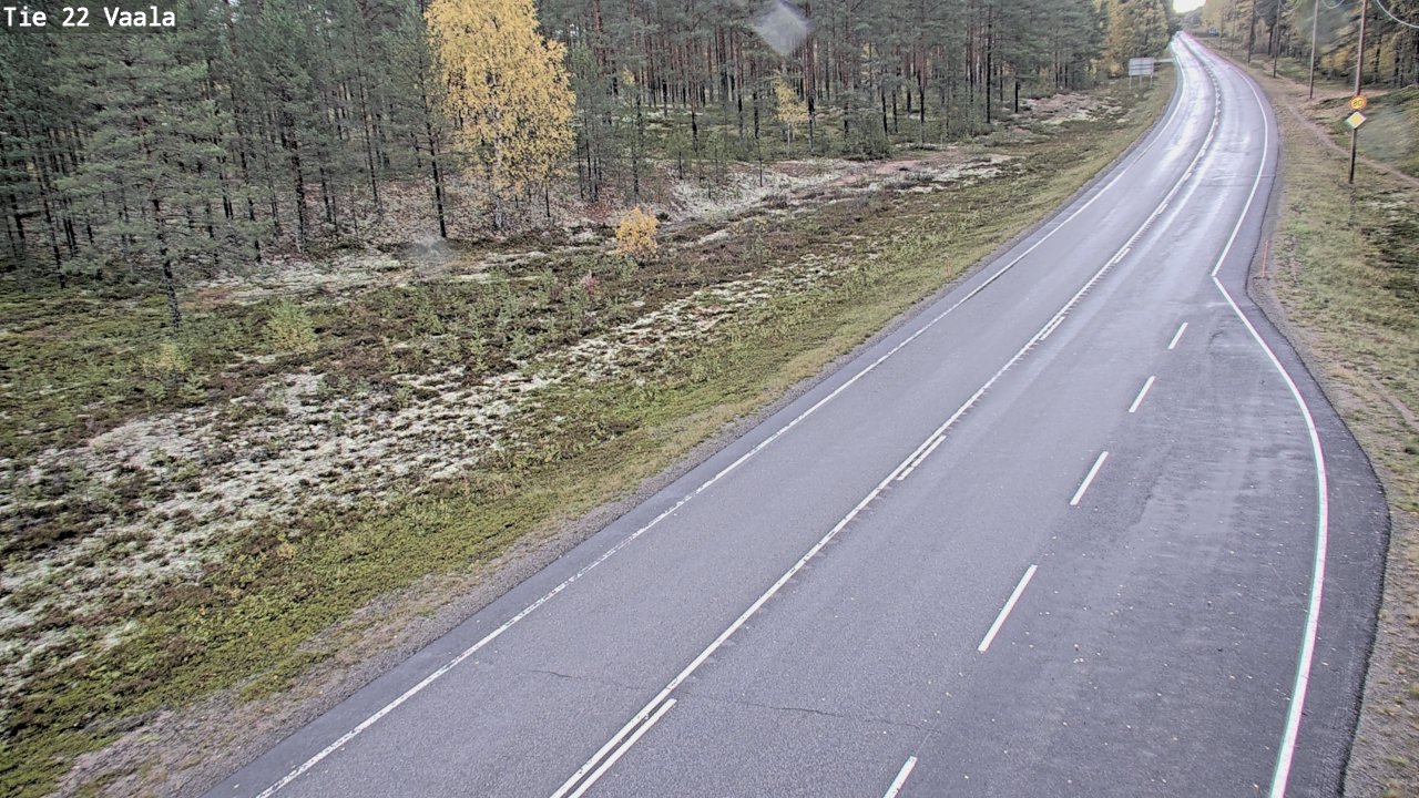Weather Camera Image Road 22 Vaala, Vaala, Pohjois-Pohjanmaa
