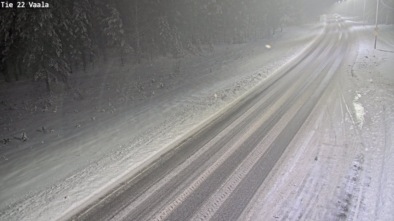 Weather Camera Image Road 22 Vaala, Vaala, Pohjois-Pohjanmaa