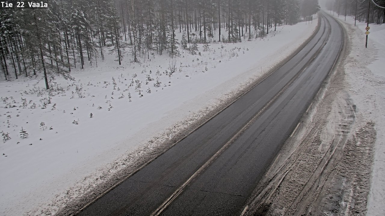 Weather Camera Image Road 22 Vaala, Vaala, Pohjois-Pohjanmaa