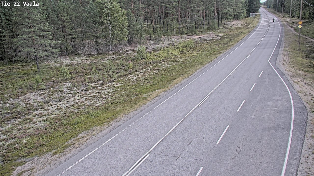 Weather Camera Image Road 22 Vaala, Vaala, Pohjois-Pohjanmaa