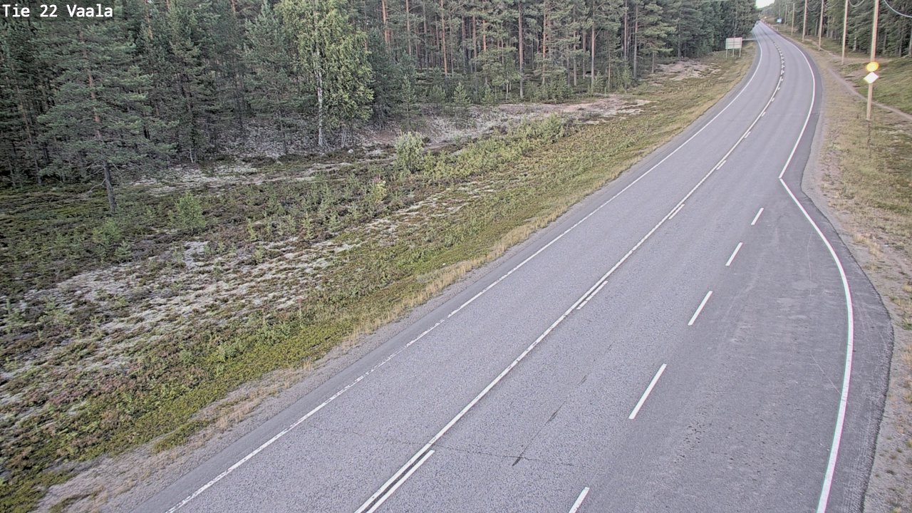 Weather Camera Image Road 22 Vaala, Vaala, Pohjois-Pohjanmaa