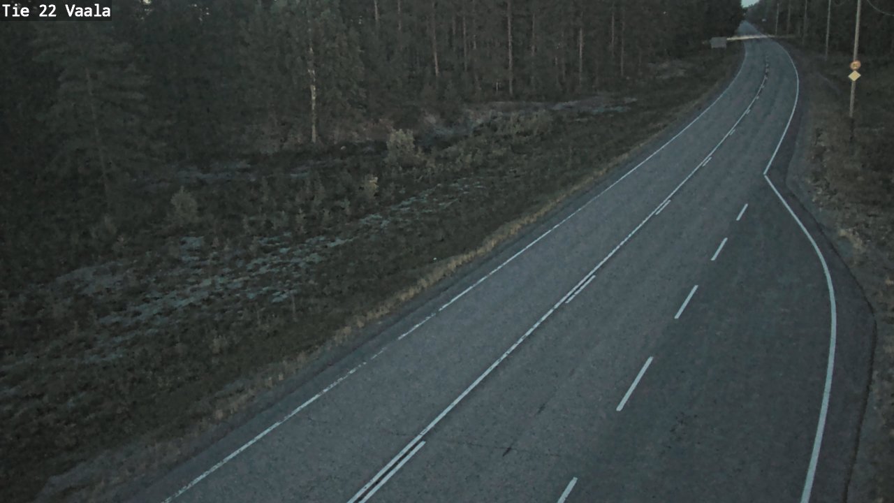 Weather Camera Image Road 22 Vaala, Vaala, Pohjois-Pohjanmaa