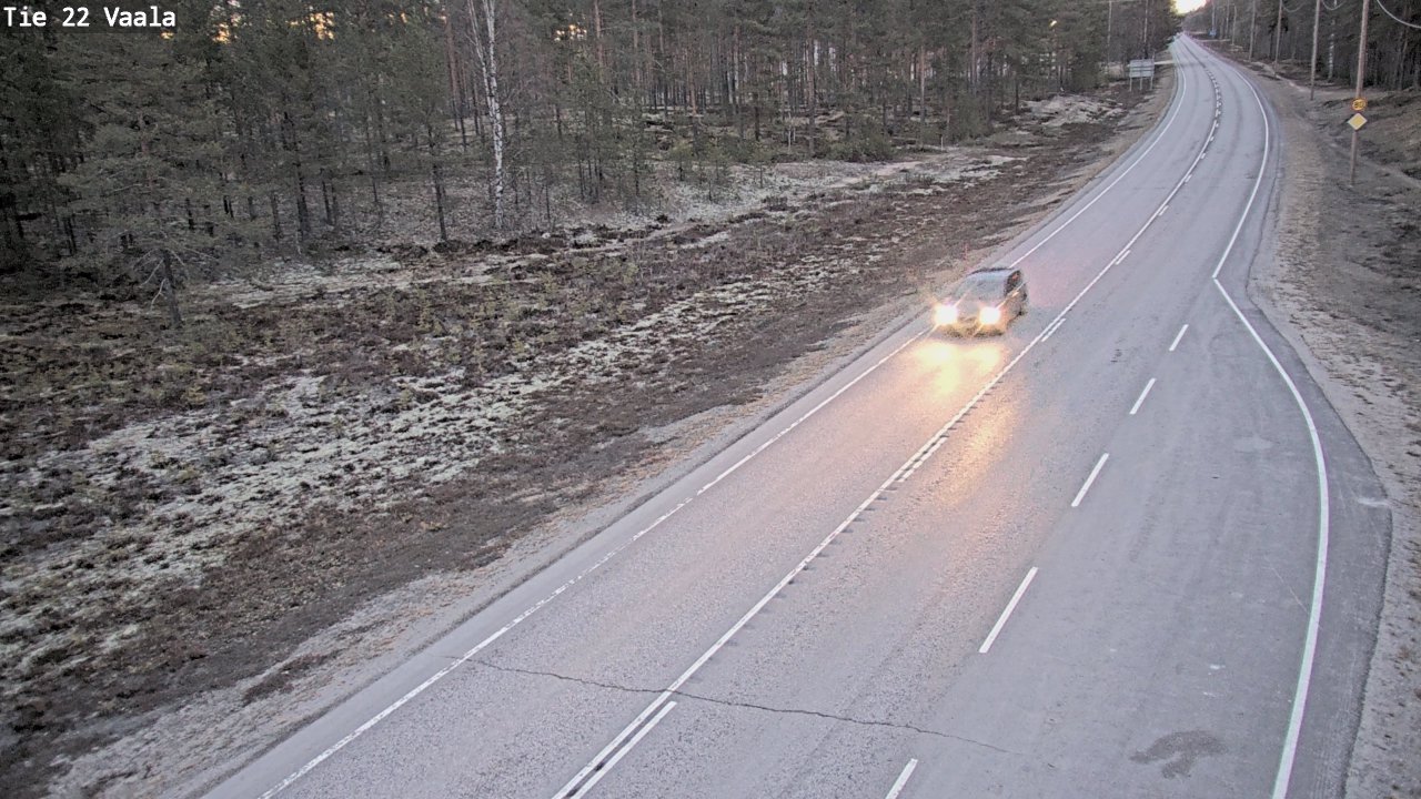 Weather Camera Image Road 22 Vaala, Vaala, Pohjois-Pohjanmaa