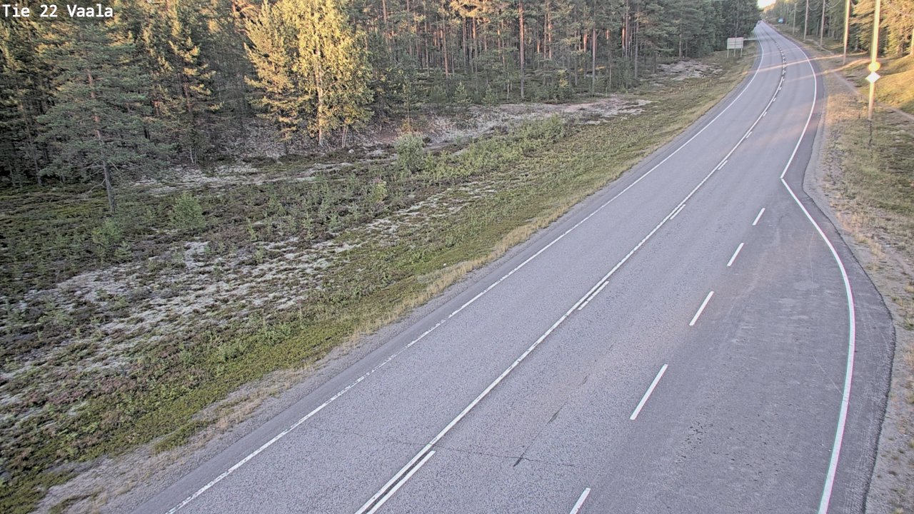 Weather Camera Image Road 22 Vaala, Vaala, Pohjois-Pohjanmaa