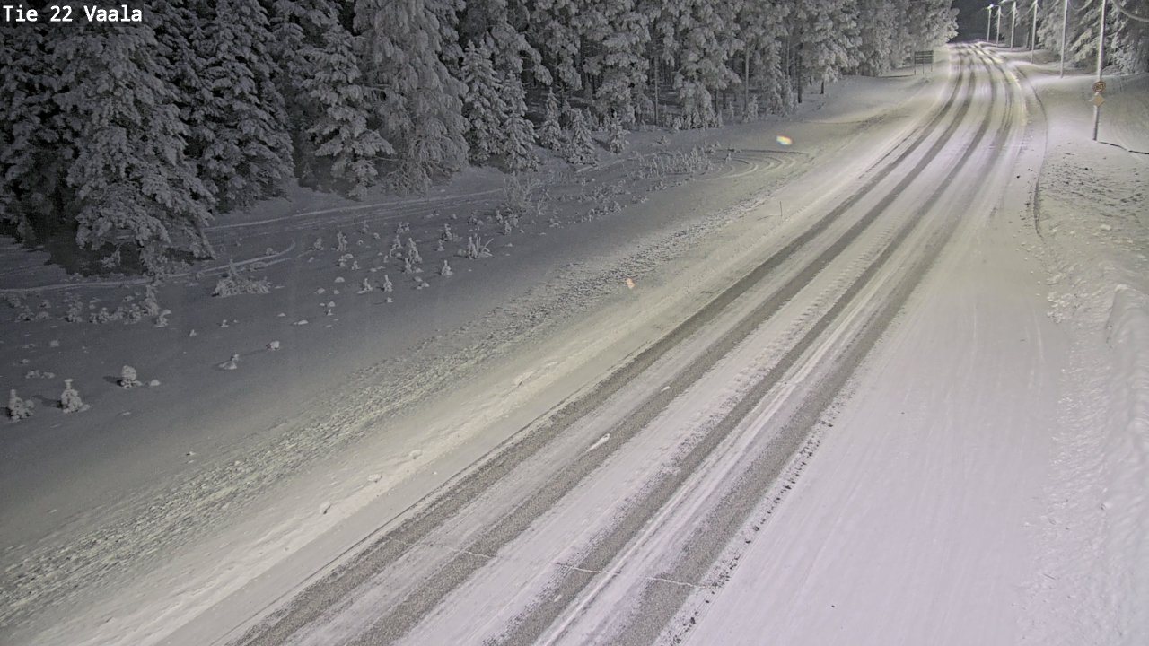 Weather Camera Image Road 22 Vaala, Vaala, Pohjois-Pohjanmaa
