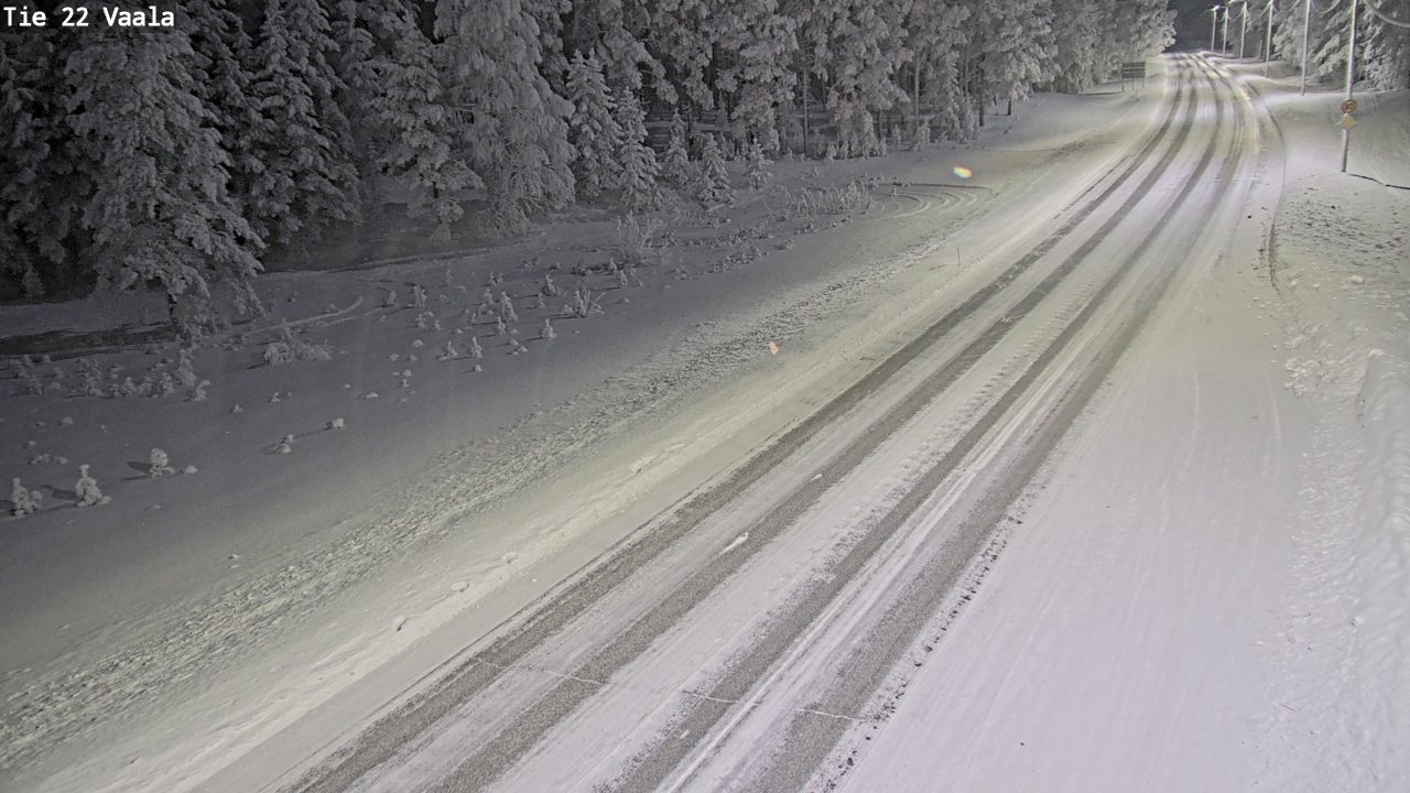 Weather Camera Image Road 22 Vaala, Vaala, Pohjois-Pohjanmaa