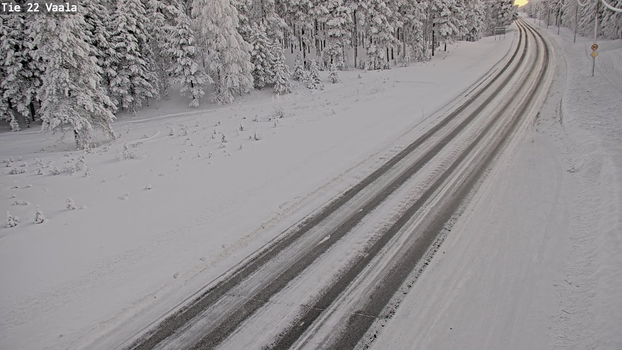 Weather Camera Image Road 22 Vaala, Vaala, Pohjois-Pohjanmaa