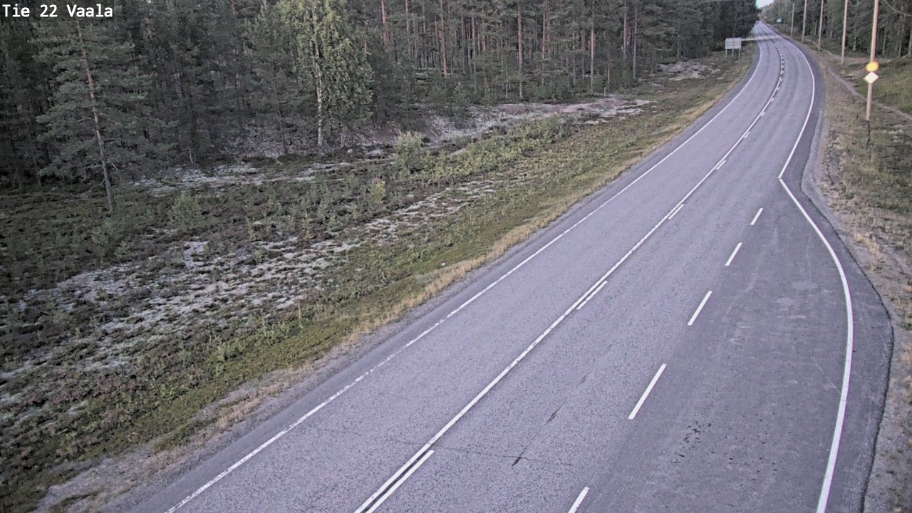 Weather Camera Image Road 22 Vaala, Vaala, Pohjois-Pohjanmaa