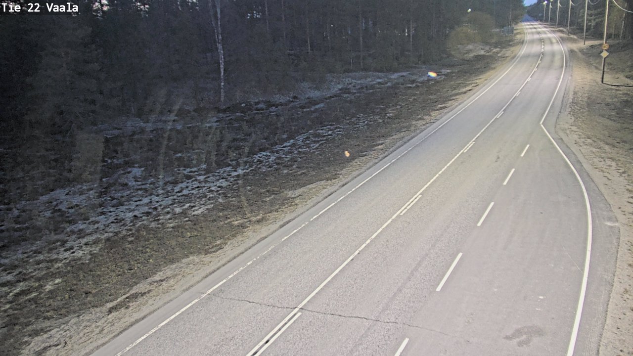 Weather Camera Image Road 22 Vaala, Vaala, Pohjois-Pohjanmaa