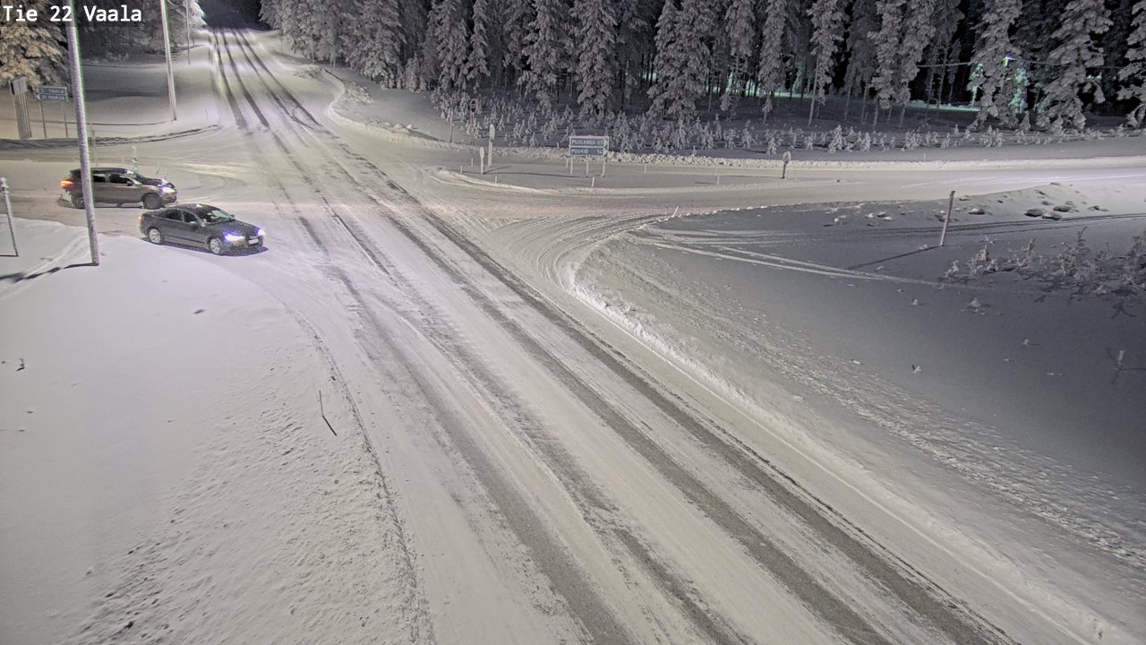 Weather Camera Image Road 22 Vaala, Vaala, Pohjois-Pohjanmaa